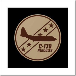 C-130 Hercules Patch (desert subdued) Posters and Art